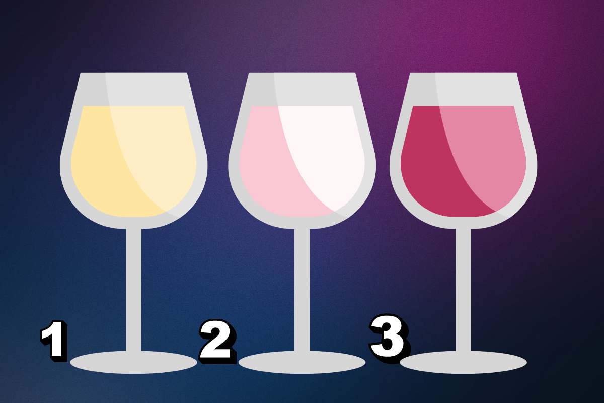 test dei bicchieri di vino